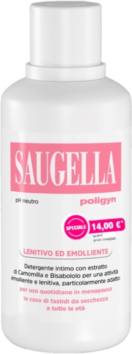 SAUGELLA POLIGYN PH NEUTRO LENITIVO ED EMOLLIENTE 500 ML TAGLIO PREZZO - Farmacia Artemisia di Montecuollo Dott. Angelo snc