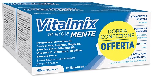 VITALMIX MENTE BIPACK 2 CONFEZIONI DA 12 FLACONCINI DA 12 ML - Farmacia Artemisia di Montecuollo Dott. Angelo snc