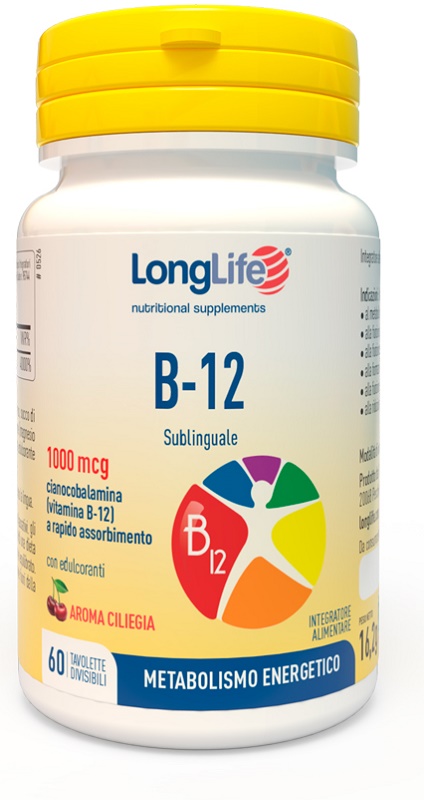 LONGLIFE B12 1000 MCG 60 TAVOLETTE - Farmacia Artemisia di Montecuollo Dott. Angelo snc