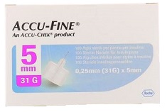AGO PER PENNA DA INSULINA ACCU-FINE PEN NEEDLE ACCU-CHEK GAUGE 31 X 5MM 100 PEZZI - Farmacia Artemisia di Montecuollo Dott. Angelo snc