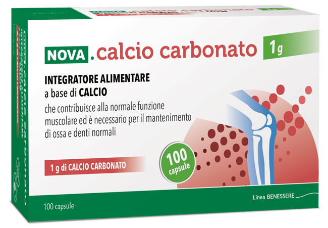 NOVA CALCIO CARBONATO 1 G 100 CAPSULE - Farmacia Artemisia di Montecuollo Dott. Angelo snc