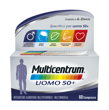 MULTICENTRUM UOMO 50+ 60 COMPRESSE - Farmacia Artemisia di Montecuollo Dott. Angelo snc