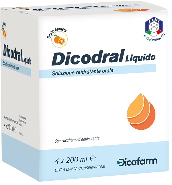 DICODRAL LIQUIDO SOLUZIONE REIDRATANTE ORALE 4 X 200 ML - Farmacia Artemisia di Montecuollo Dott. Angelo snc