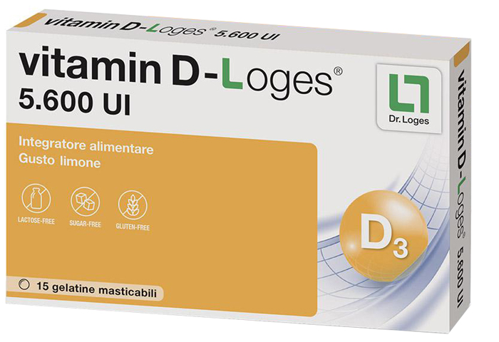 VITAMIN D-LOGES 15 GELATINE MASTICABILI GUSTO LIMONE - Farmacia Artemisia di Montecuollo Dott. Angelo snc