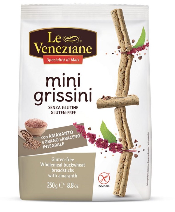 LE VENEZIANE MINIGRISSINI GRANO SARACENO INTEGRALE CON AMARANTO 250 G - Farmacia Artemisia di Montecuollo Dott. Angelo snc