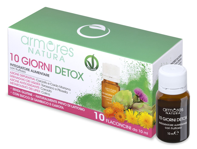 ARMORES NATURA 10 GIORNI DETOX 10 FLACONCINI DA 10 ML - Farmacia Artemisia di Montecuollo Dott. Angelo snc