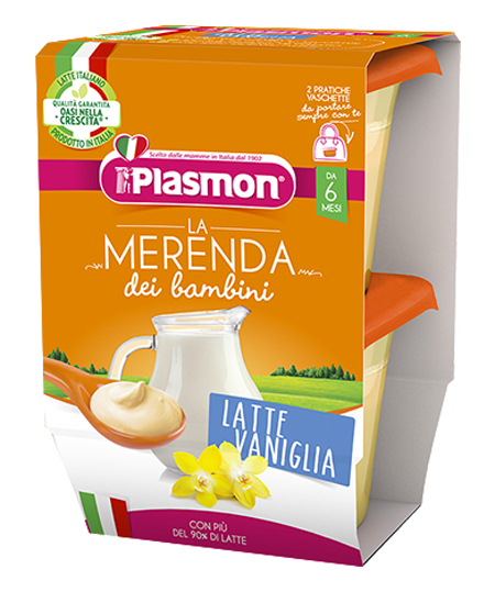 PLASMON LA MERENDA DEI BAMBINI MERENDE LATTE VANIGLIA ASETTICO 2 X 120 G - Farmacia Artemisia di Montecuollo Dott. Angelo snc