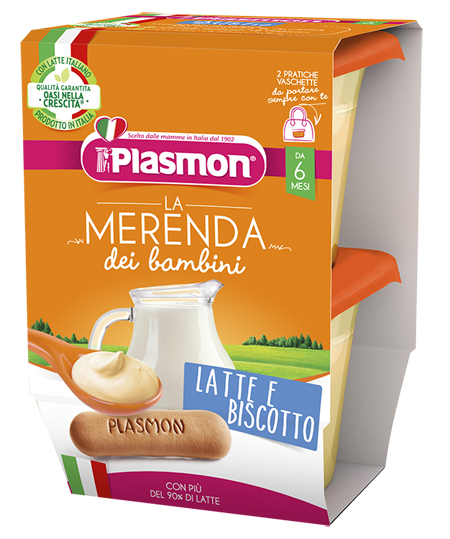 PLASMON LA MERENDA DEI BAMBINI MERENDE LATTE BISCOTTO ASETTICO 2 X 120 G - Farmacia Artemisia di Montecuollo Dott. Angelo snc