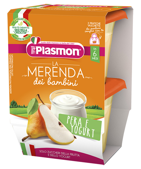 PLASMON LA MERENDA DEI BAMBINI SAPORI DI NATURA PERA YOGURT ASETTICO 2 X 120 G - Farmacia Artemisia di Montecuollo Dott. Angelo snc