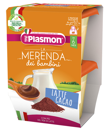 PLASMON LA MERENDA DEI BAMBINI MERENDE LATTE CACAO ASETTICO 2 X 120 G - Farmacia Artemisia di Montecuollo Dott. Angelo snc