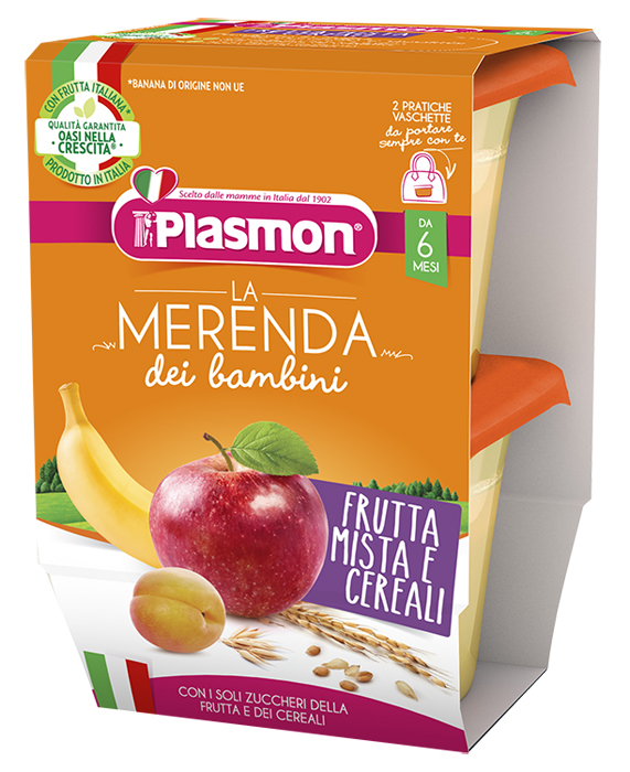 PLASMON LA MERENDA DEI BAMBINI MERENDE FRUTTA CEREALI ASETTICO 2 X 120 G - Farmacia Artemisia di Montecuollo Dott. Angelo snc