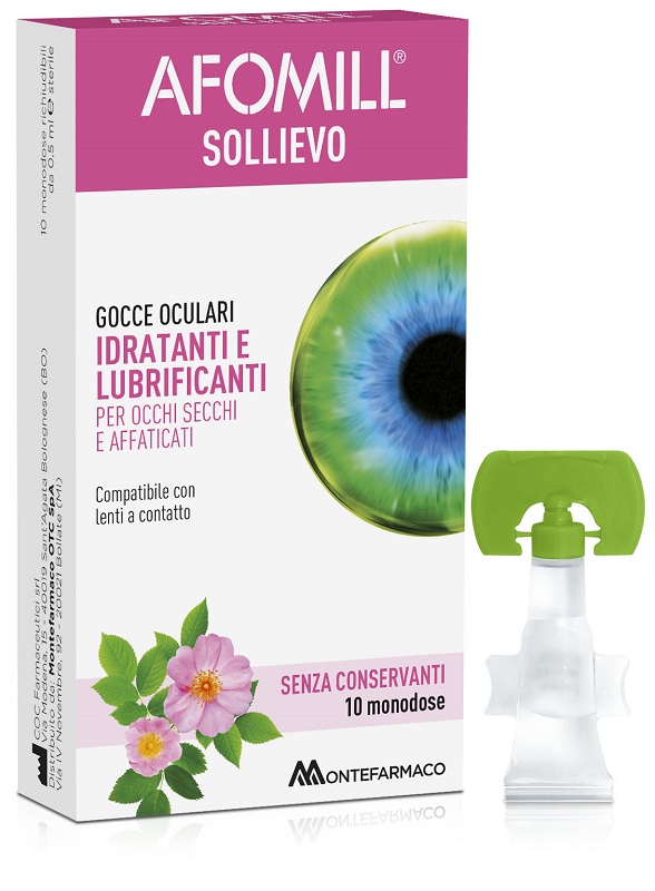 AFOMILL SOLLIEVO GOCCE OCULARI OCCHI 10 FIALE DA 0,5 ML - Farmacia Artemisia di Montecuollo Dott. Angelo snc
