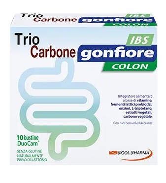 TRIOCARBONE GONFIORE IBS 10 BUSTE DUOCAM DA 2 G + 1,5 G - Farmacia Artemisia di Montecuollo Dott. Angelo snc