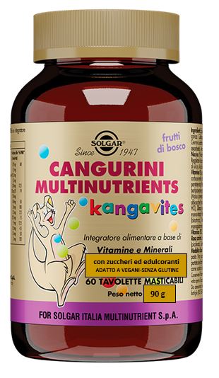 CANGURINI MULTINUTRIENTS FRUTTI BOSCO 60 TAVOLETTE MASTICABILI - Farmacia Artemisia di Montecuollo Dott. Angelo snc