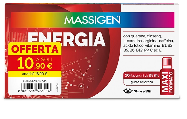 MASSIGEN ENERGIA 10 FLACONCINI DA 25 ML 10,90 E - Farmacia Artemisia di Montecuollo Dott. Angelo snc