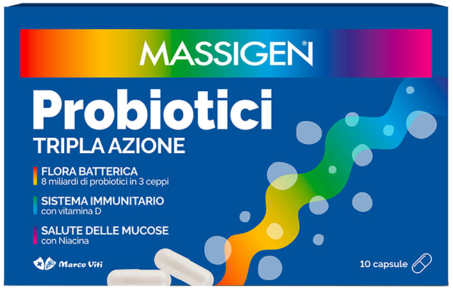 MASSIGEN PROBIOTICI 10 CAPSULE PREZZO PIENO - Farmacia Artemisia di Montecuollo Dott. Angelo snc