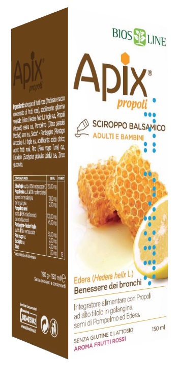 APIX PROPOLI SCIROPPO BALSAMICO SENZA CONSERVANTI 150 ML BIOSLINE - Farmacia Artemisia di Montecuollo Dott. Angelo snc