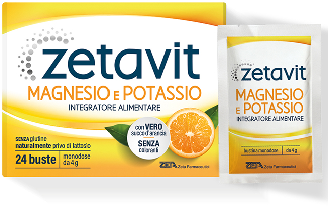 ZETAVIT MAGNESIO POTASSIO 24 BUSTINE DA 4 G - Farmacia Artemisia di Montecuollo Dott. Angelo snc