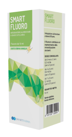 SMART FLUORO GOCCE 10 ML GUSTO CREMA VANIGLIA - Farmacia Artemisia di Montecuollo Dott. Angelo snc