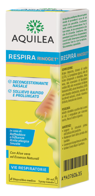 AQUILEA RESPIRA RINOGET 20 ML - Farmacia Artemisia di Montecuollo Dott. Angelo snc