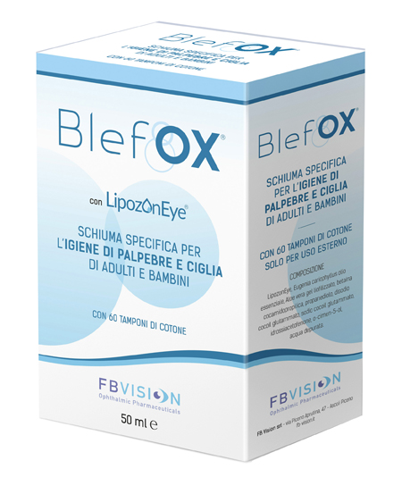 BLEFOX SCHIUMA SPECIFICA PER IGIENE PALPEBRE E CIGLIA 50 ML CON EROGATORE + 60 DISCHETTI - Farmacia Artemisia di Montecuollo Dott. Angelo snc