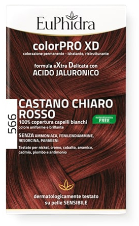 EUPHIDRA COLORPRO GEL COLORANTE CAPELLI XD 566 CASTANO CHIARO ROSSO 50 ML + ATTIVANTE + BALSAMO + GUANTI - Farmacia Artemisia di Montecuollo Dott. Angelo snc