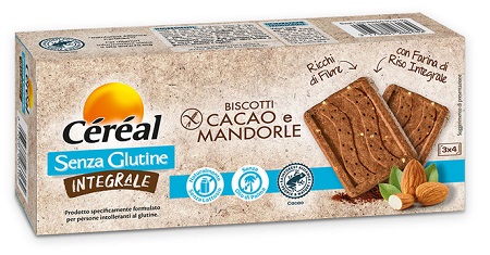CEREAL SENZA GLUTINE INTEGRALE BISCOTTI CACAO E MANDORLE 150 G - Farmacia Artemisia di Montecuollo Dott. Angelo snc