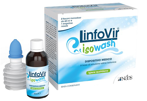 SOLUZIONE SALINA ISOTONICA LINFOVIR ISOWASH 8 FLACONI DA 60 ML - Farmacia Artemisia di Montecuollo Dott. Angelo snc