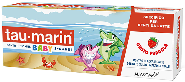 TAU MARIN DENTIFRICIO GEL BABY 2-6 ANNI 50 ML GUSTO FRAGOLA - Farmacia Artemisia di Montecuollo Dott. Angelo snc