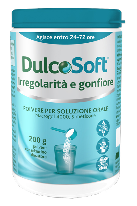 DULCOSOFT IRREGOLARITA' E GONFIORE POLVERE SOLUBILE 200 G - Farmacia Artemisia di Montecuollo Dott. Angelo snc