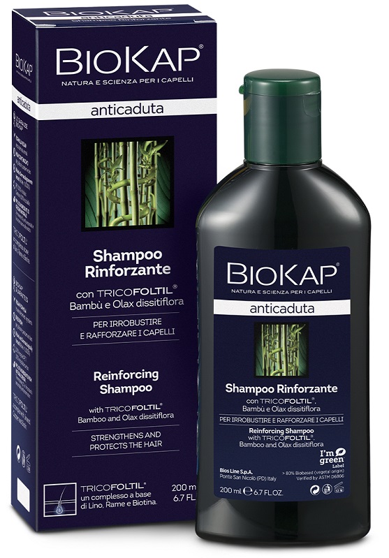 BIOKAP SHAMPOO RINFORZANTE ANTICADUTA CON TRICOFOLTIL NUOVA FORMULA 200 ML - Farmacia Artemisia di Montecuollo Dott. Angelo snc