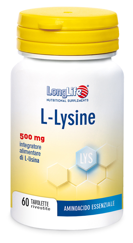 LONGLIFE L-LYSINE 500MG 60 TAVOLETTE RIVESTITE DA 860 MG - Farmacia Artemisia di Montecuollo Dott. Angelo snc