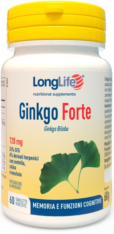 LONGLIFE GINKGO FORTE 60 TAVOLETTE RIVESTITE - Farmacia Artemisia di Montecuollo Dott. Angelo snc