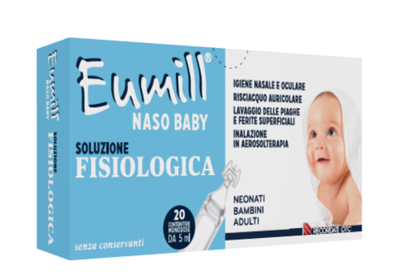 EUMILL NASO BABY SOLUZIONE FISIOLOGICA 20 CONTENITORI MONODOSE 5 ML - Farmacia Artemisia di Montecuollo Dott. Angelo snc