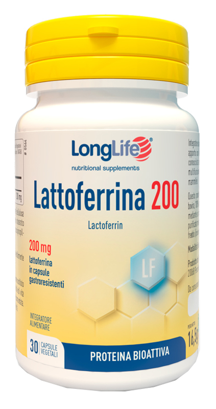 LONGLIFE LATTOFERRINA200 30 CAPSULE VEGETALI DA 550 MG - Farmacia Artemisia di Montecuollo Dott. Angelo snc