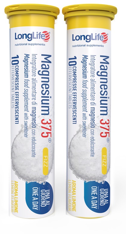 LONGLIFE MAGNESIUM 375 FIZZ 20 COMPRESSE EFFERVESCENTI DA 6,3 G - Farmacia Artemisia di Montecuollo Dott. Angelo snc