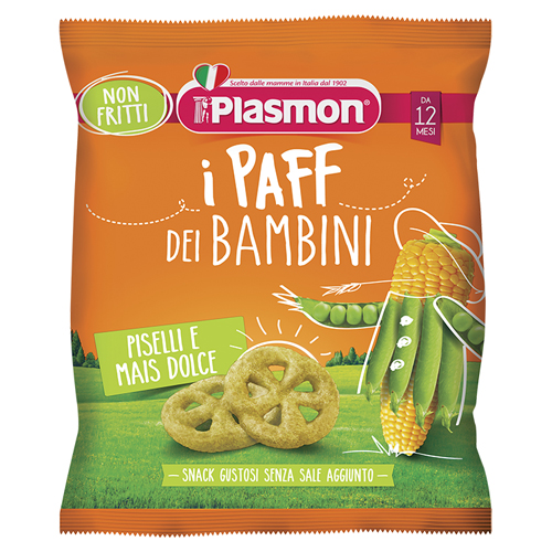 PLASMON DRY SNACK PAFF PISELLI-MAIS 15 G - Farmacia Artemisia di Montecuollo Dott. Angelo snc