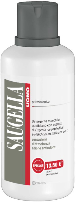 SAUGELLA UOMO DETERGENTE 500 ML TAGLIO PREZZO - Farmacia Artemisia di Montecuollo Dott. Angelo snc