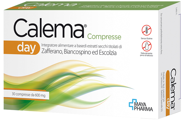 CALEMA DAY 30 COMPRESSE DA 600 MG SENZA GLUTINE NATURALMENTE PRIVO DI LATTOSIO - Farmacia Artemisia di Montecuollo Dott. Angelo snc