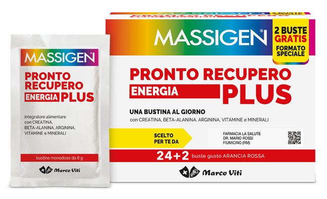 MASSIGEN PRONTO RECUPERO ENERGIA PLUS 24 BUSTINE + 2 BUSTINE - Farmacia Artemisia di Montecuollo Dott. Angelo snc