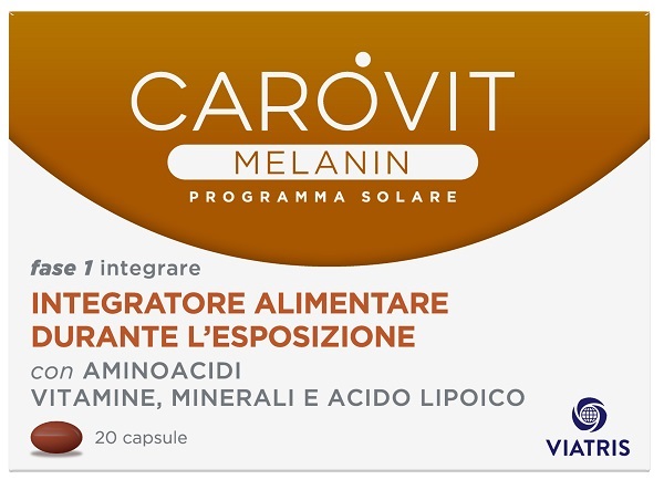 CAROVIT MELANIN PROGRAMMA SOLARE 20 CAPSULE - Farmacia Artemisia di Montecuollo Dott. Angelo snc