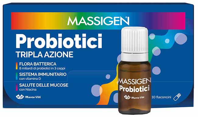 MASSIGEN PROBIOTICI 10 FLACONCINI X 8 ML - Farmacia Artemisia di Montecuollo Dott. Angelo snc
