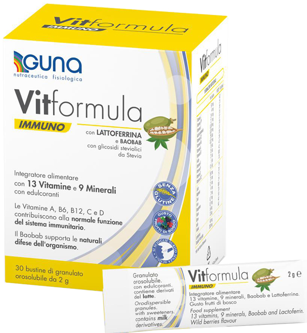 VITFORMULA IMMUNO 30 STICK DA 2 G - Farmacia Artemisia di Montecuollo Dott. Angelo snc