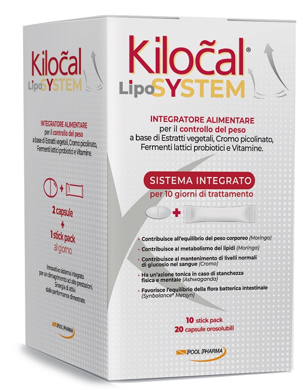 KILOCAL LYPO SYSTEM 20 COMPRESSE + 10 STICK OROSOLUBILI - Farmacia Artemisia di Montecuollo Dott. Angelo snc