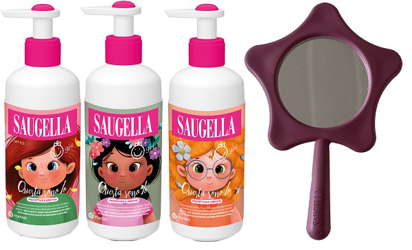 SAUGELLA BUNDLE GIRL DETERGENTE INTIMO QUESTA SONO IO PROTETTIVO LENITIVO 200 ML + GADGET SPECCHIO OMAGGIO - Farmacia Artemisia di Montecuollo Dott. Angelo snc