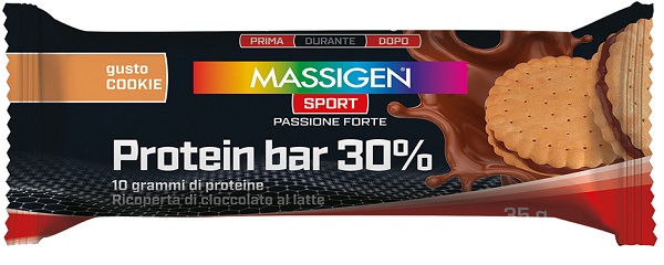 MASSIGEN SPORT PROTEIN BARRETTA 30% COOKIES 50 G - Farmacia Artemisia di Montecuollo Dott. Angelo snc