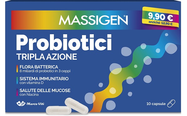 MASSIGEN PROBIOTICI 10 CAPSULE 2024 OFFERTA SPECIALE - Farmacia Artemisia di Montecuollo Dott. Angelo snc