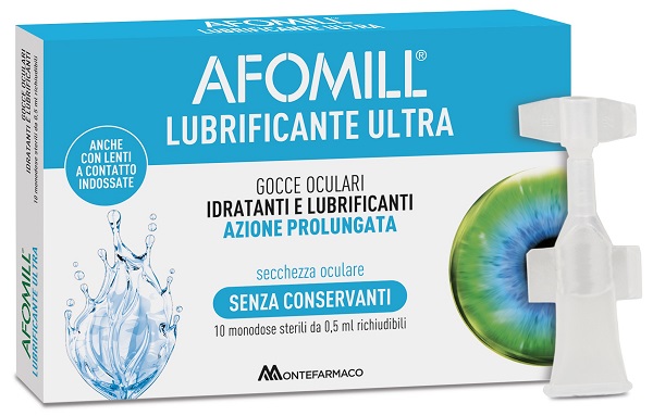 AFOMILL LUBRIFICANTE ULTRA GOCCE OCULARI 10 FLACONCINI 0,5 ML - Farmacia Artemisia di Montecuollo Dott. Angelo snc