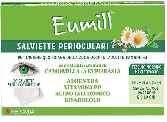 EUMILL SALVIETTE PERIOCULARI 20 PEZZI - Farmacia Artemisia di Montecuollo Dott. Angelo snc