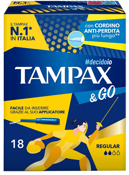 TAMPAX &GO REGULAR 18 PEZZI - Farmacia Artemisia di Montecuollo Dott. Angelo snc